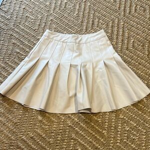 Cream pleather skirt size S